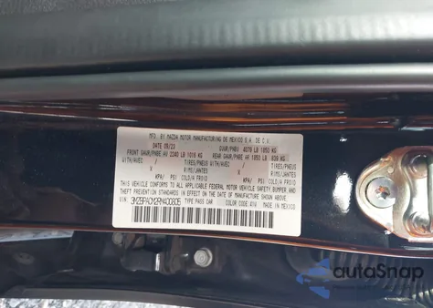 2024 Mazda Mazda3 2.5 S Preferred from USA, damaged, VIN 3MZBPACM2RM400805